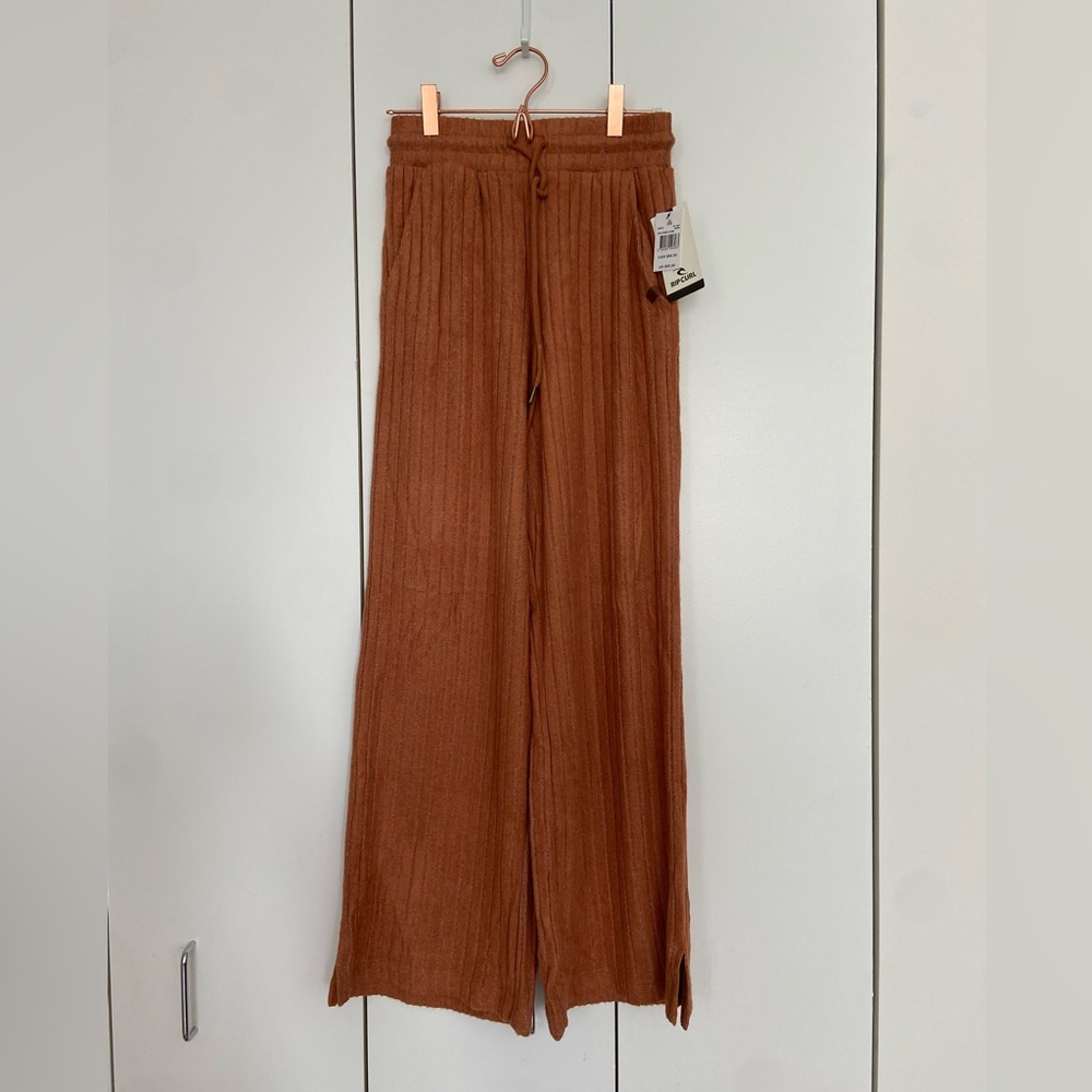 Rip Curl Burnt Orange Ribbed Sweatpants